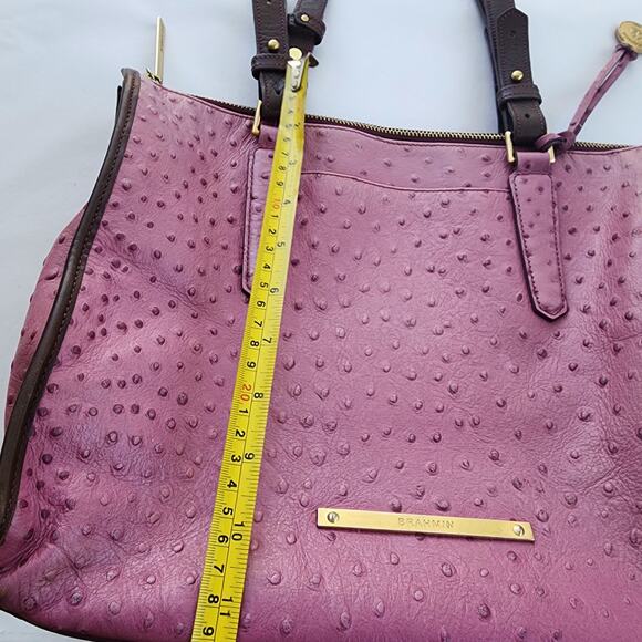Brahmin Tori Tote Fig Normandy purple ostrich leather - Picture 4 of 12